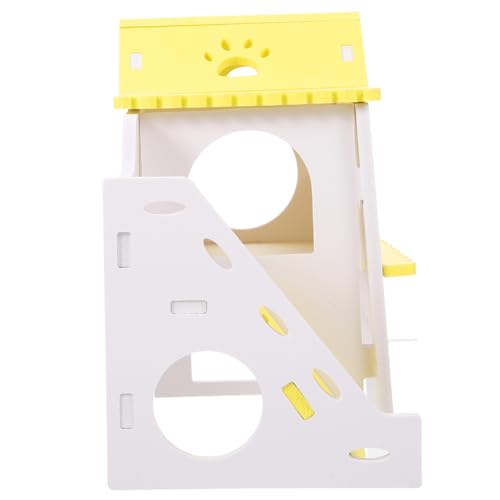 Kisangel Hamster Villa Versteck aus Sicherem PVC Dekoratives Spielhaus für Zwerghamster und Chinchillas Langlebige Kleintier hütte zum Schlafen und Verstecken Geeignet für Käfig und Indoor von Kisangel
