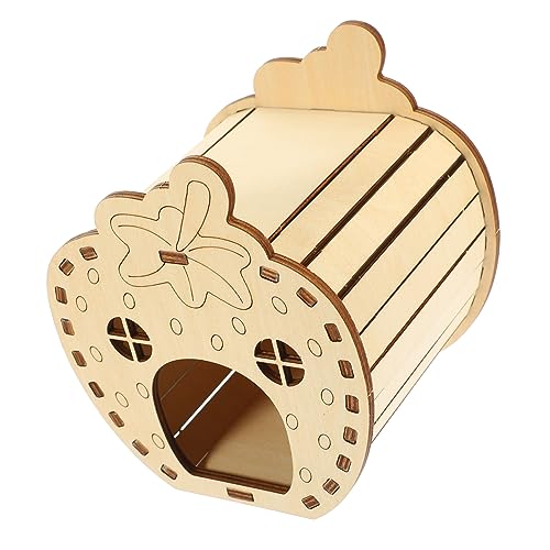 Kisangel Hamster Hideout Holz Selbst-Montage Holz Nest Bequem Schlafen Versorgung Spielzeug von Kisangel