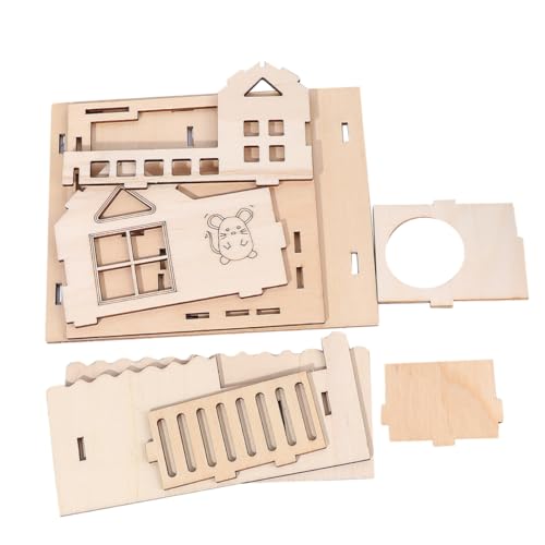 Kisangel Hamster Versteck Zubehör Holzhütte Bemalbare Spielzeug Villa Kisangel Hamster Versteck Zubehör Holzhütte Bemalbare Spielzeug Villa von Kisangel