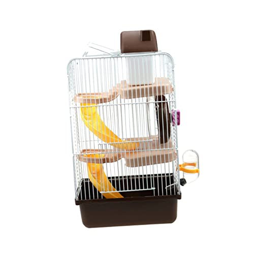 Kisangel Hamsterkäfig Dreischichtige Villa Für Kleine Haustiere Tragbar Auslaufsicherem Wasserbehälter Langlebig Und Sicher von Kisangel