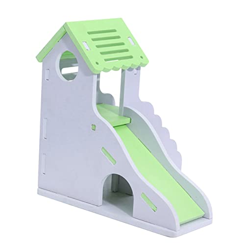 Kisangel Hamsternest hamsterhaus Hamster nagerhaus für Hamster hamsterspielzeug buntes Hausspielzeug Haustier-Mäuse-Hütte Haustier-Schlafbett Bambus Green von Kisangel