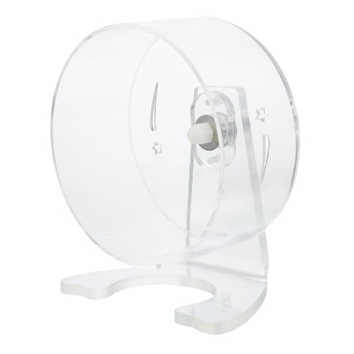 Kisangel Hamsterrad mit Ständer Transparent Langlebiges Laufrad für Mäuse und Kleintiere Einfache Installation Stabile Konstruktion Klares Design zur Beobachtung der Bewegung von Kisangel