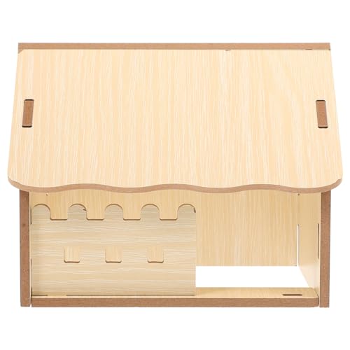 Kisangel Hamsterhaus Aus Holz Bett Sicheres Versteck Für Haustiere Lebensraum Für Meerschweinchen Spielzeug Wohnraum Einzelzimmerkäfig Zusammenbauen von Kisangel