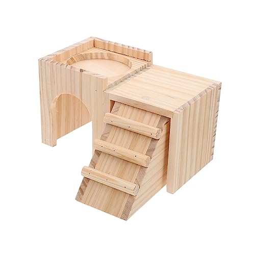 Kisangel Sicheres Holznest Für Hamster Schlafhaus Mit Treppe Und Bequemem Platz Perfektes Haustierzubehör Zur Emotionalen Beruhigung Kisangel Sicheres Holznest Für Hamster Schlafhaus Mit Treppe Und Bequemem Platz Perfektes Haustierzubehör Zur Emotionalen Beruhigung von Kisangel