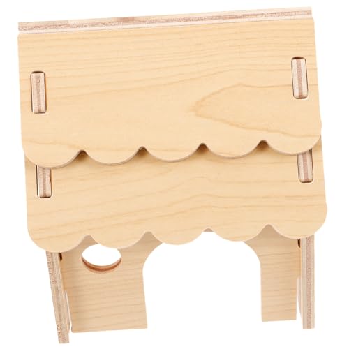 Kisangel Holz Hamster Haus Versteck Meerschweinchen Käfig Schlaf Spielzeug Rückzugsort Haustierbedarf von Kisangel