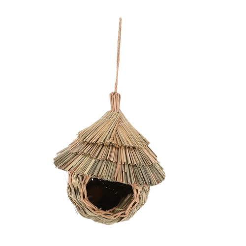 Kisangel Handgewebtes Vogelhaus Mini Vogelhaus Für Kolibris Zaunkönig Spatz – Stroh Schaukelnest Zum Aufhängen Im Freien Kisangel Handgewebtes Vogelhaus Mini Vogelhaus Für Kolibris Zaunkönig Spatz – Stroh Schaukelnest Zum Aufhängen Im Freien von Kisangel