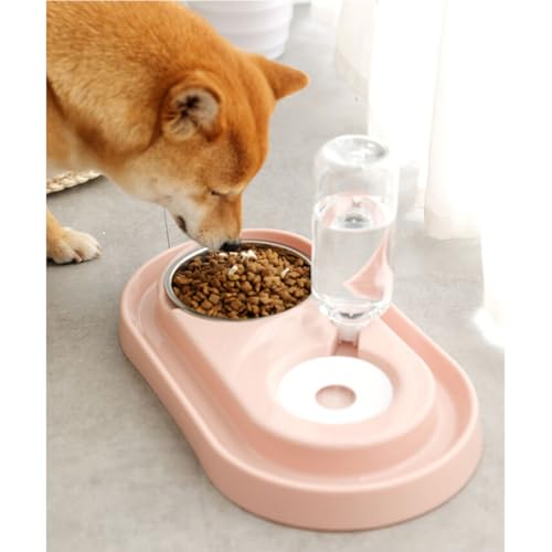 Kisangel Haustier-getränkeschale Haustier-wasserflasche Trinkbrunnen Für Haustiere Automatischer Wasserspender Kleiner Wasserspender Für Haustiere Trinkschale Der Hund Rosa von Kisangel