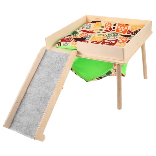 Kisangel Haustier-Hängematten-Set Hamster schaukel hamsterzubehör Hamster Versteck Kleintier-Accessoire Hamsternest Bett mit Kapuze Frettchen Hase Hamsterhäuser Hamsterversteck hölzern von Kisangel