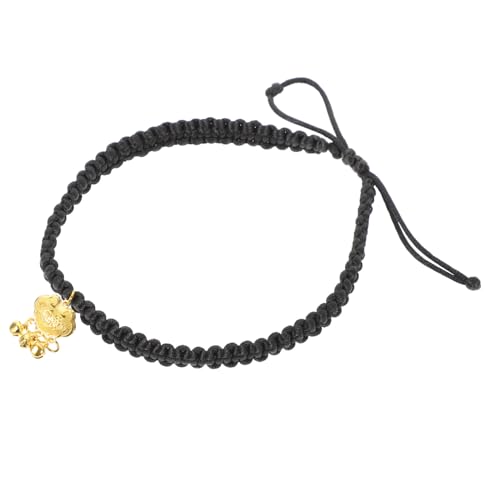 Kisangel Katzenhalsband Haustier Hund Zubehör Kätzchen Welpen Strickkragen Dekoratives Goldschloss von Kisangel