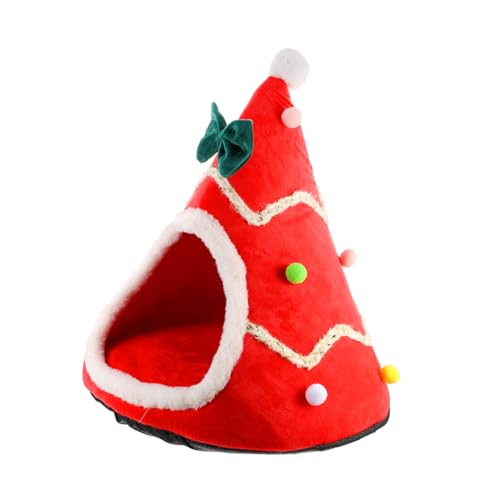 Kisangel Haustier-schlafbett Weihnachts-haustierbett Weihnachts-Haustier-Weihnachtsbaum-Form-Bett Für Katzen-hundewelpen Kisangel Haustier-schlafbett Weihnachts-haustierbett Weihnachts-Haustier-Weihnachtsbaum-Form-Bett Für Katzen-hundewelpen von Kisangel