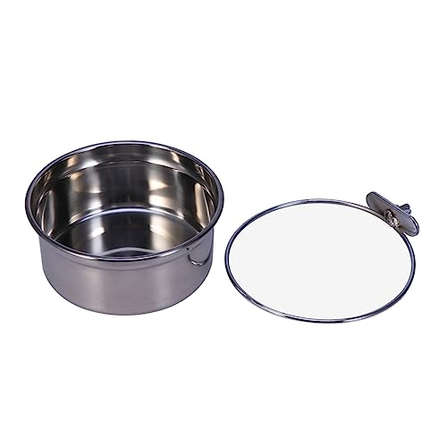 Kisangel Haustierbehandelschale edelstahlschrauben Edelstahl- Coop- Cup Haustier Edelstahl Stainless Steel inoxlm rabsöl Rostfreier Stahl Haustiernapf Hühnerstall Wasserschale Vogel Tasse von Kisangel