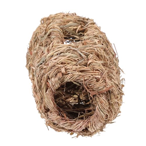 Kisangel Tier Spielzeug Hamster Woven Tunnel Hamster Spielzeug Pet Tunnel Hideaway Stroh Hideout Nest von Kisangel