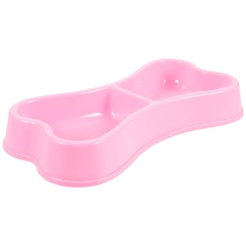 Kisangel Haustiernapf tierfutterbehälter plastikschalen Katzennapf Hundehaufen Katzenfutter Hunde wassernapf Zwingerschale Haustiergerichte Welpenfutterspender für Welpen Rosa von Kisangel
