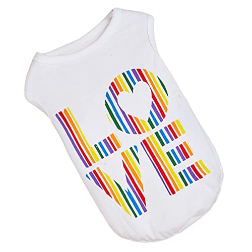 Kisangel Hundeshirt Für Sommer Atmungsaktives Ärmelloses Shirt Für Haustiere Farbenfrohes Love-Design Für Kleine Hunde Und Katzen Bequemes Outfit Für Warme Tage Kisangel Hundeshirt Für Sommer Atmungsaktives Ärmelloses Shirt Für Haustiere Farbenfrohes Love-Design Für Kleine Hunde Und Katzen Bequemes Outfit Für Warme Tage von Kisangel
