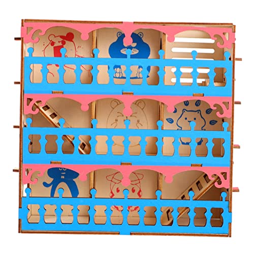 Kisangel Holz Hamster Labyrinth Kleintier Tunnel zum Trainieren und Bewegen Langlebiges Sicheres Aktivitätsspiel für Hamster und Kleine Haustiere Fördert Mentale Gesundheit und von Kisangel