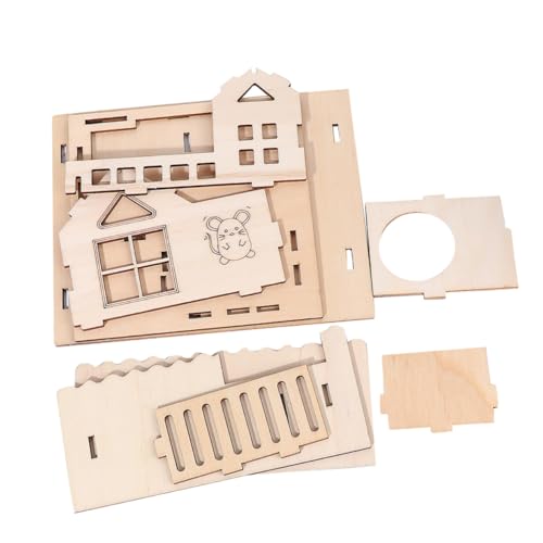 Kisangel Holz Hamsterhaus Doppellagige Villa mit Leiter und Plattform Natürliches Nagerhaus aus Massivem Holz Robust und Belüftet DIY Gestaltbar für Hamster und Kleine Haustiere Kisangel Holz Hamsterhaus Doppellagige Villa mit Leiter und Plattform Natürliches Nagerhaus aus Massivem Holz Robust und Belüftet DIY Gestaltbar für Hamster und Kleine Haustiere von Kisangel