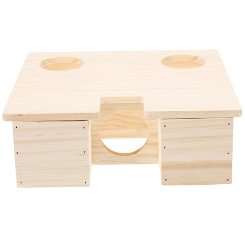 Kisangel Holz hamsterversteck mit Labyrinth Design Geräumiges Meerschweinchen holzhaus Sicheres Beißfestes Hamster Hideout Ganzjährig Geeignet für Kleine Haustiere von Kisangel
