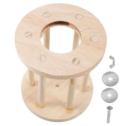 Kisangel Holzgras Rack Futterspender für Kleintiere Robustes Kaninchen Heuraufe Futterhalter Sicherer Holzhalter für Hamster Zwerghamsterkäfig Einfache Befestigung Langlebiges von Kisangel