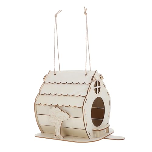 Kisangel Holzvogelkäfig vogelhaus dekorative Vogelhäuser Vogelnest Finch Bird House Vogelhäuschenständer für draußen finkennester für käfige Taubenhaus Kolibrisnest Vogel Fütterer Beige Kisangel Holzvogelkäfig vogelhaus dekorative Vogelhäuser Vogelnest Finch Bird House Vogelhäuschenständer für draußen finkennester für käfige Taubenhaus Kolibrisnest Vogel Fütterer Beige von Kisangel