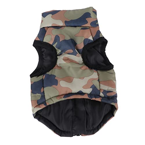 Kisangel Hundeweste Welpenjacke Reißverschluss S Baumwollmischung Camouflage Gemütlich Kisangel Hundeweste Welpenjacke Reißverschluss S Baumwollmischung Camouflage Gemütlich von Kisangel