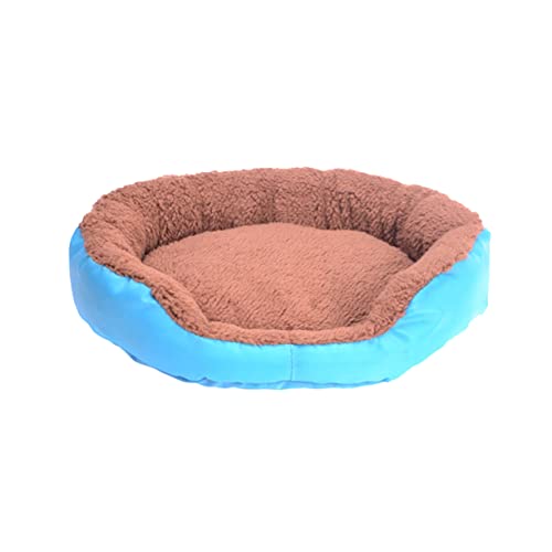 Kisangel Hundebett aus Kuscheliges Haustierhaus Rundes Kissen für Hunde und Katzen Weiche und Warme Schlafmatte Blau Kisangel Hundebett aus Kuscheliges Haustierhaus Rundes Kissen für Hunde und Katzen Weiche und Warme Schlafmatte Blau von Kisangel