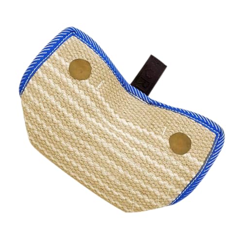 Kisangel Hundebiss Kissen mit Ergonomischen Griffen Robustes Jute Beißkissen für Welpen Kleine und Mittlere Hunde für Professionelles Training und Interaktives Spiel von Kisangel
