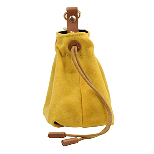 Kisangel Hundefutterspeicherbeutel Hundebeutel Tasche für Hundeleckereien Hündchen Leckereien Hundebehandlung Halter Leckerli-Beutel für das Training Segeltuch Yellow von Kisangel