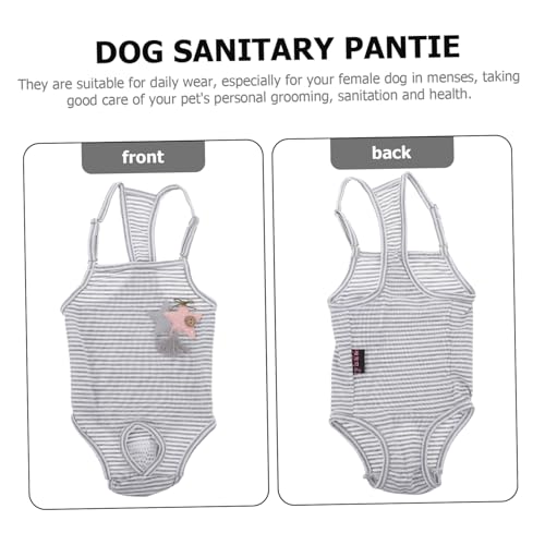 Kisangel Hundehöschen mit Hosenträgern Atmungsaktive und Saugfähige Welpen Sanitätswindel für Weibliche Hunde Innenfutter Waschbare und Bequeme Hygienepants für Kleine Hunde S von Kisangel