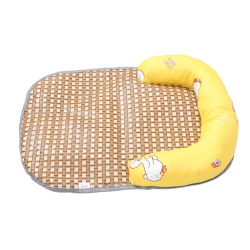 Kisangel Hundehütte-Rattanmatte katzenbett Katzen schlafplatz Kühlmatte für Haustiere hundebett groß Matratzen Kühlkissen für Haustiere im Sommer Hundenest Kühlmatte PP Baumwolle Yellow Kisangel Hundehütte-Rattanmatte katzenbett Katzen schlafplatz Kühlmatte für Haustiere hundebett groß Matratzen Kühlkissen für Haustiere im Sommer Hundenest Kühlmatte PP Baumwolle Yellow von Kisangel