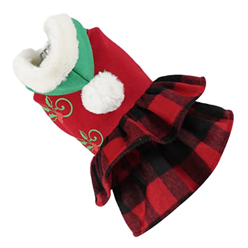 Kisangel Hundekostüm für Weihnachten Rotes Karomuster Hoodie Kleid für Hunde Bequem und Leicht für Festtage und Outdoor Aktivitäten für Kisangel Hundekostüm für Weihnachten Rotes Karomuster Hoodie Kleid für Hunde Bequem und Leicht für Festtage und Outdoor Aktivitäten für von Kisangel