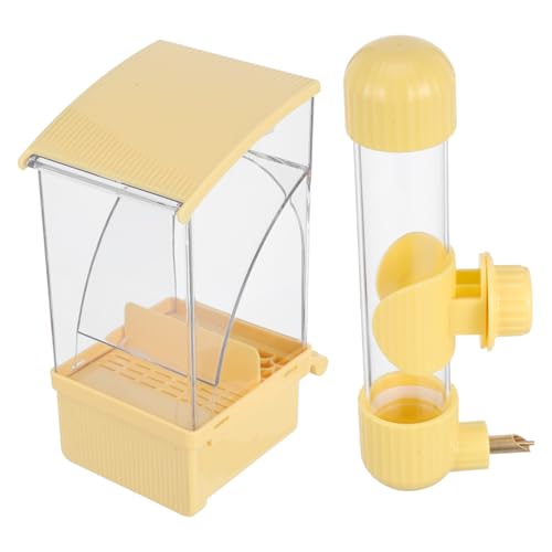 Kisangel Innovativer Futterspender mit Käfigzubehör für Nymphensittiche Lovebirds und Kleine Vögel Tränke Gelb Kisangel Innovativer Futterspender mit Käfigzubehör für Nymphensittiche Lovebirds und Kleine Vögel Tränke Gelb von Kisangel
