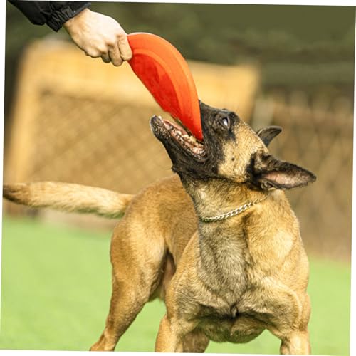 Kisangel Interaktive Wurf Scheibe für Hunde Verschleißfestes Tragbares Kauspielzeug für Welpen Multifunktionsspielzeug Aktivität und Spaß von Kisangel