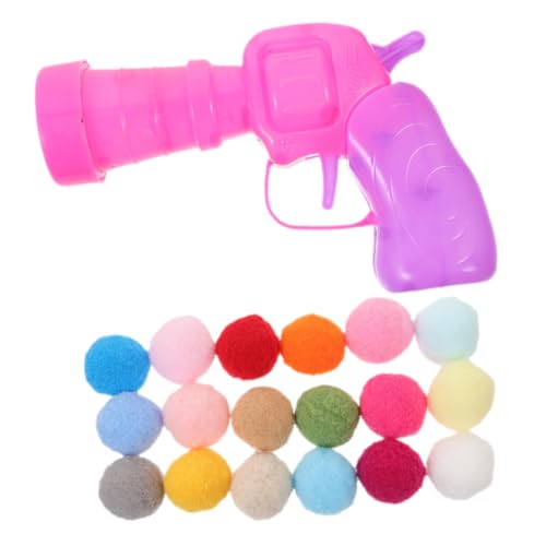 Kisangel Interaktives Katzenspielzeug Teiliges mit Plüsch Launch Ball und Launcher Elastisches Katzenspielzeug für Drinnen und Draußen Fördert Intelligenz und Bewegung bei Katzen von Kisangel