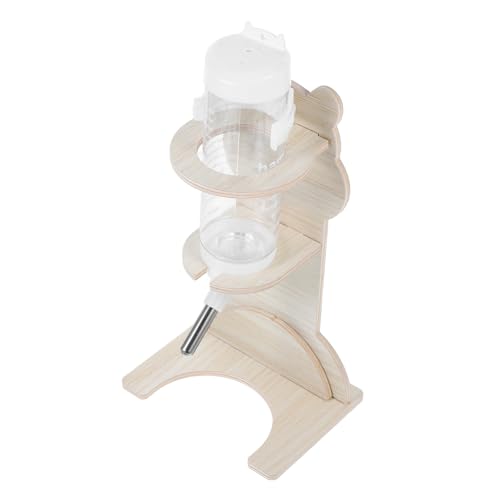 Kisangel Hamster Trinkflasche Mit Holzständer Auslaufsicherer Wasserspender Für Kleintiere Für Hamster Igel Und Zwerghasen Robustes Design Eleganter Look Und Vielseitige Nutzung von Kisangel
