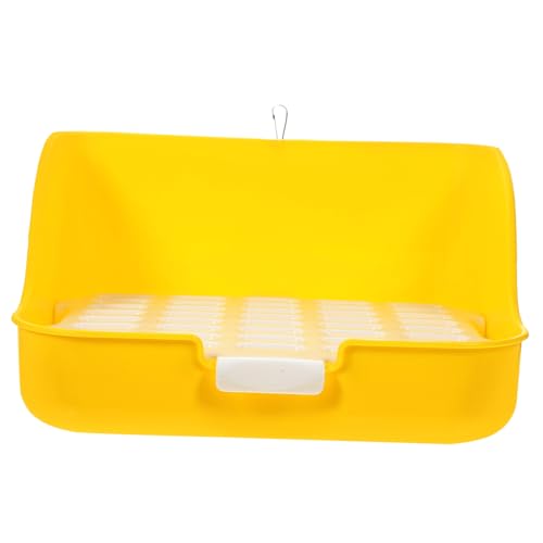 Kisangel Kaninchen Toilette Ecktoilette für Kleintiere Einfacher Töpfchentrainer für Kaninchen Meerschweinchen und Chinchillas Leicht zu Reinigen Werkzeug von Kisangel