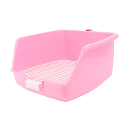 Kisangel Kaninchen Toilette Mini Tier Wc mit Festem Verriegelungsmechanismus Robustes Töpfchen für Kaninchen Chinchillas Meerschweinchen und Frettchen Einfache Installation für Zuhause und von Kisangel