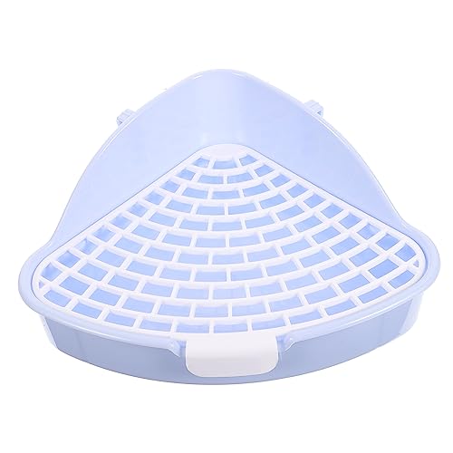 Kisangel Kasten Kaninchentoilette kaninchenklo Hasen klo Kleintierklo Kleintierkäfigklo Meerschweinchen Käfig Toilette Wurf Haustier-PIPI-Toilette Kaninchen-Toilettenbecken Plastik Sky-Blue von Kisangel