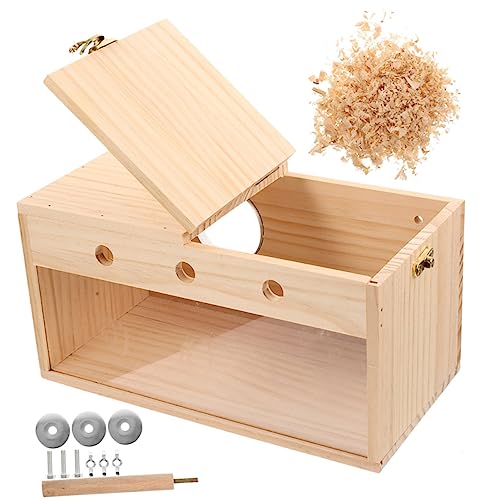 Kisangel Nistkasten Aus Holz Vogelnest Für Käfige Sittichnistkasten Nisthaus Für Garten Vogelhaus Aus Holz Für Kleine Vögel von Kisangel