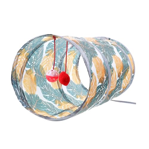 Kisangel Katzentunnel für Katzen Faltbarer Katzenspieltunnel Dekoratives Spielzeug für Hauskatzen Multifunktionales Katzenspielzeug Katzenaccessoire für Drinnen von Kisangel