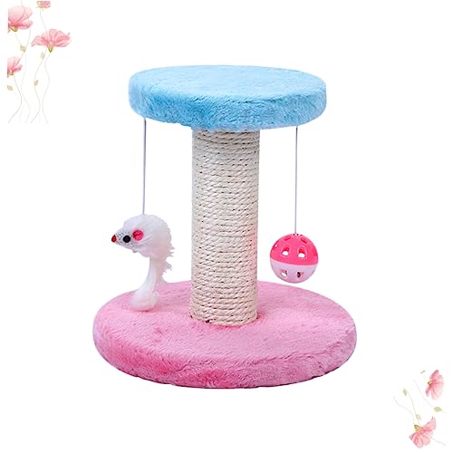 Kisangel Katzen Klettergerüst mit Glocke und Rattenball Doppellagiges Sisal Kratzspielzeug Kratzbaum Ersatz Katzen Spiel und Schlafplatz Farblich Zufällig Langlebig und Kisangel Katzen Klettergerüst mit Glocke und Rattenball Doppellagiges Sisal Kratzspielzeug Kratzbaum Ersatz Katzen Spiel und Schlafplatz Farblich Zufällig Langlebig und von Kisangel