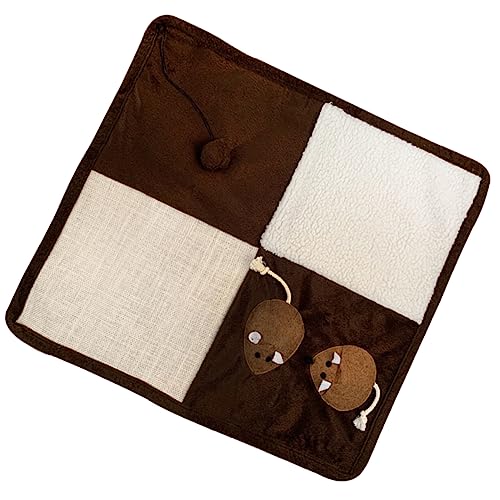 Kisangel Katzen Kratzmatte aus Strapazierfähigem Material Quadratischer Kratzteppich für Katzen Krallen Wetzen Schützt Möbel und Sorgt für und Kleine Hunde von Kisangel