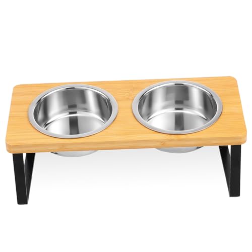 Kisangel Erhöhtes Katzenfutternapf-Set Doppelnäpfe Aus Edelstahl für Hauskatzen und Hunde Ergonomische Höhe rutschfeste Basis Kisangel Erhöhtes Katzenfutternapf-Set Doppelnäpfe Aus Edelstahl für Hauskatzen und Hunde Ergonomische Höhe rutschfeste Basis von Kisangel
