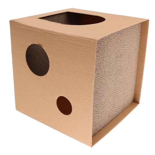Kisangel Katzenkratzbrett Katzenstreu Katzenkratzkarton Kratzunterlage Für Katzen Katzenmöbel Katzenhäuser Katzenkratzpolster Katze Kratzer Pad Katzenhaus Aus Pappe Wellpapier Chocolate von Kisangel