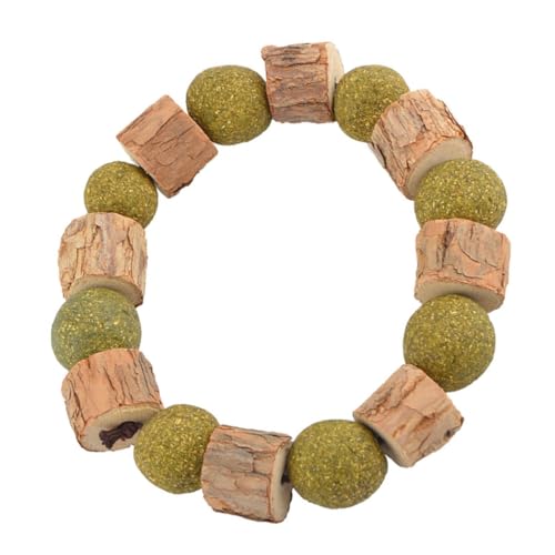 Kisangel Katzenminze Spielzeug Holzspielzeug Spielzeug Für Wohnungskatzen Katzenminze Armband Für Katze Kauspielzeug Spielzeug Für Katze Katzenminze + Polygonum Japonica Kauen Katzenzubehör von Kisangel