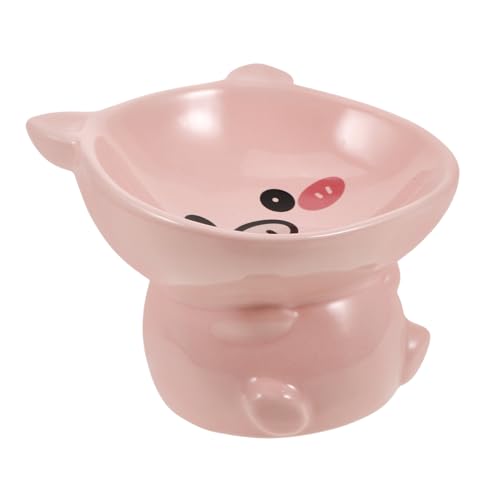 Kisangel Erhöhter Keramik-katzennapf Im Schweine-Design Ohne Sockel Tierfutter- und Wasserset von Kisangel