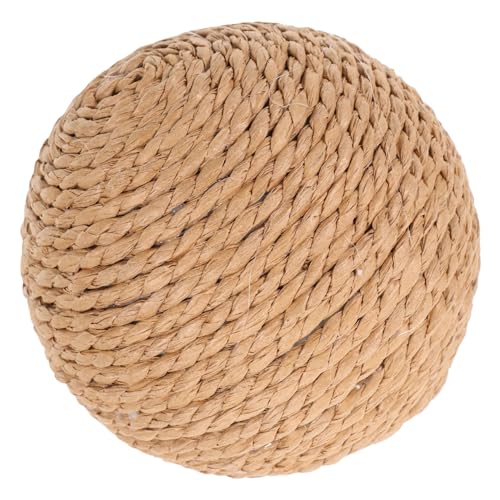 Kisangel Katzenspielzeug Kratzball aus Sisal Extra Groß Robust und Beißfest Interaktives Indoor Katzen und Kätzchen zur Krallenpflege Beschäftigung und Bewegung von Kisangel