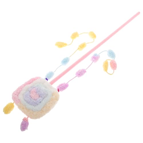 Kisangel Katzenspielzeug Interaktiver Katzenangel Mit Plüsch Macaron Farbe Für Indoor Kätzchen Vielseitiger Spaß Beim Beißen Und Kratzen Verlängert Das Spielvergnügen von Kisangel