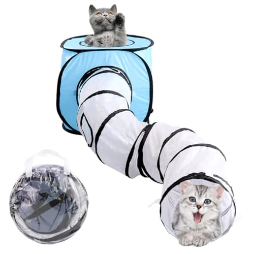 Kisangel Interaktiver Tunnel S-förmiges Faltbares Katzenzeltspielzeug für Hauskatzen Kisangel Interaktiver Tunnel S-förmiges Faltbares Katzenzeltspielzeug für Hauskatzen von Kisangel