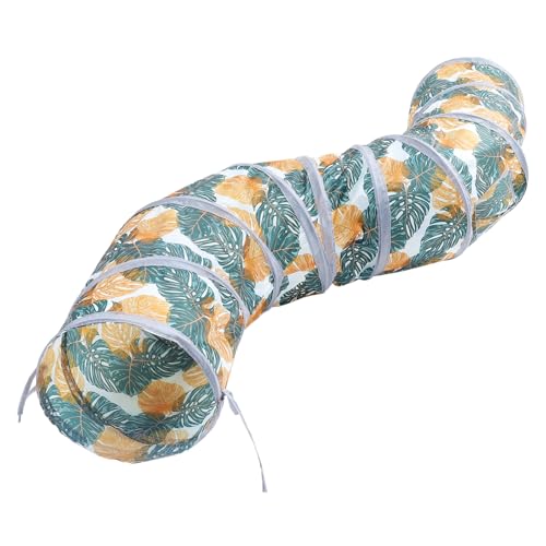 Kisangel Katzentunnel aus Polyester mit Spielball Interaktives Katzenspielzeug für Katzen Faltbarer Katzentunnel für Indoor und Outdoor Rascheltunnel für Kätzchen und Kleine Tiere von Kisangel