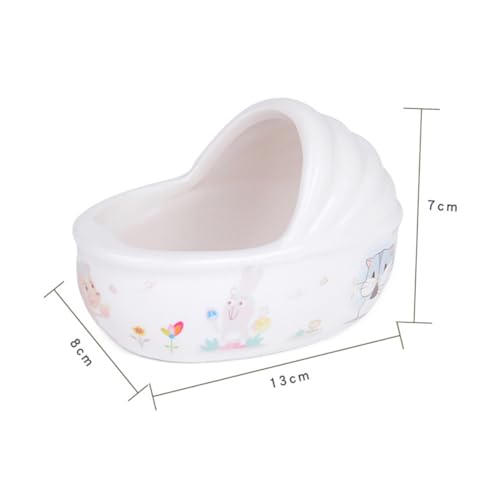 Kisangel Keramik Hamster Badewanne Adorable Badebecken Kreatives Reinigungswerkzeug Sicher Für Kleintiere Haustier Sandbad Zubehör Zufällige Farbe Zufällige Farbe von Kisangel